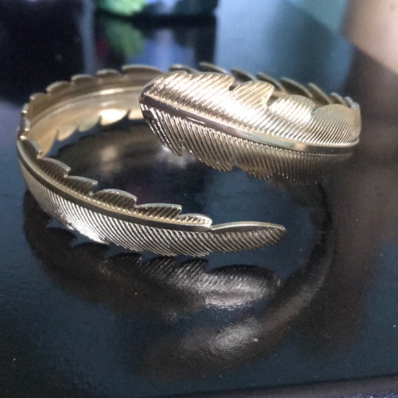 Gold plated bangle/ mid-arm bracelet - Picture 1 of 4